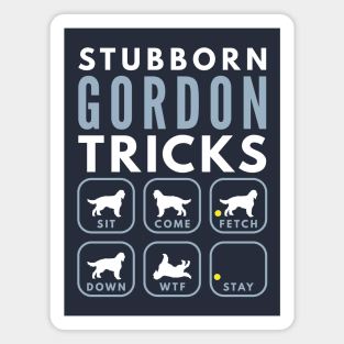 Stubborn Gordon Tricks - Dog Training Magnet